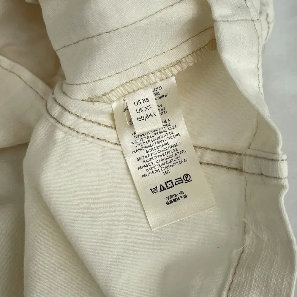 NWT Free People Not Your Brother's Utility Jacket Ecru Cream Women's Size XS - Picture 15 of 16